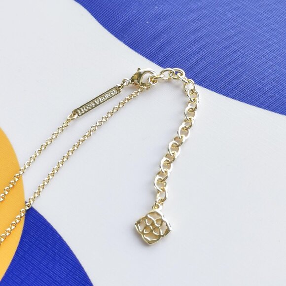 NEW Kendra Scott Gold Berry red glass Elisa Necklace - Picture 3 of 3